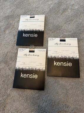 Kensie Silky Sheer Hosiery - Black (3 Pack)